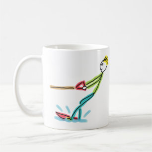 Water Skiing Stickman Coffee Mug