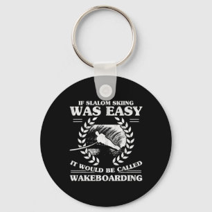 Water Skiing Wakeboarding Retro Slalom Skiing Was Key Ring