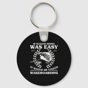 Water skiing wakeboarding retro slalom skiing was key ring