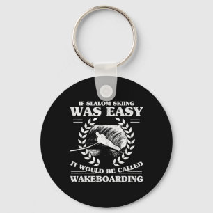 Water Skiing Wakeboarding Retro Slalom Skiing Was  Key Ring