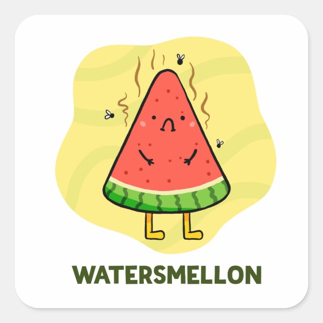 Water-smellon Fruit Melon Pun Sticker (Front)