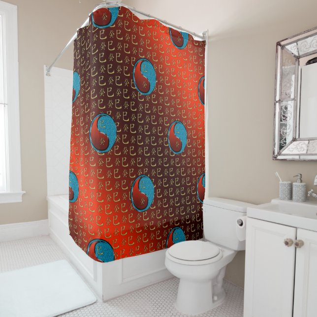 Water Snake Shower Curtain (In Situ)