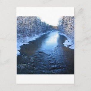 Water Snow Covered Winter Postcard