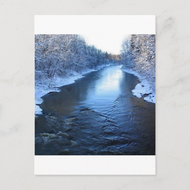 Water Snow Covered Winter Postcard (Front)