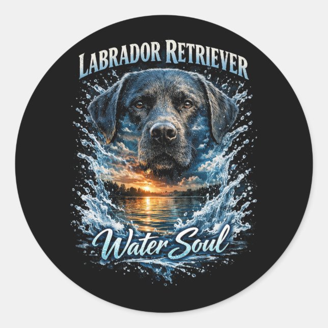 Water Soul Classic Round Sticker (Front)
