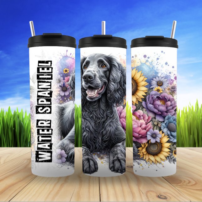 Water Spaniel's Colourful Floral Rest Thermal Tumbler (Creator Uploaded)