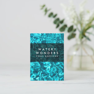 Water Sparkles Swimming Pool Cleaning Gardener Business Card