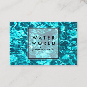 Water Sparkles Swimming Pool Service Photo Tourism Business Card