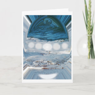 Water spirits in a droplet art holiday card