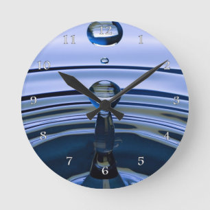 Water Splash 4 Round Clock
