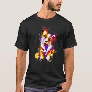 Water Splash Art cute Puppy Dog Corgi Premium T-Shirt