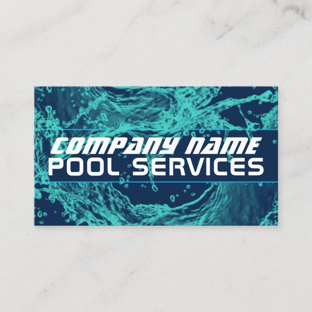 Water splash  business card (Front)