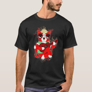 Water Splash Cat Music Instrument Ukulele T-Shirt