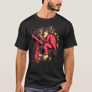 Water Splash Cat Playing Piano T-Shirt