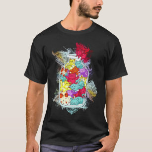 Water Splash Cats Bottle Cat Cute Kitten T-Shirt