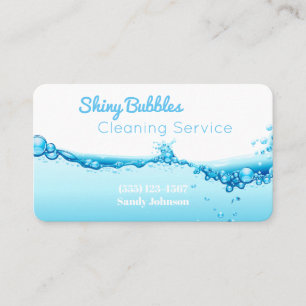 Water Splash Design Professional Cleaning Services Business Card