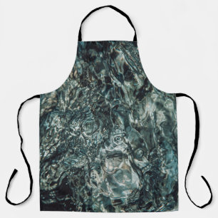 Water splash in close up photography apron