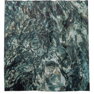 Water splash in close up photography shower curtain