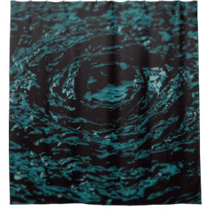 Water splash in close up photography shower curtain