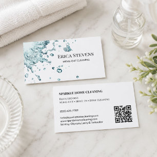 Water Splash Move-Out Cleaning Business Card