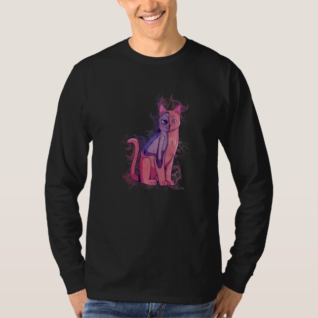 Water Splash Space Cat Alien T-Shirt (Front)