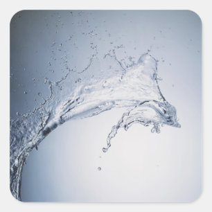 Water Splash Square Sticker