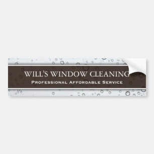 Water Splash, White Window Cleaner  Bumper Sticker