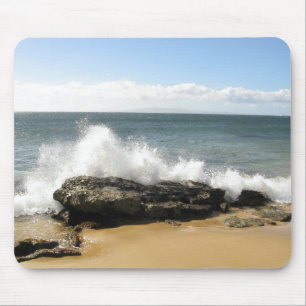 Water Splashing on Beach Ocean Hawaii Mouse Pad