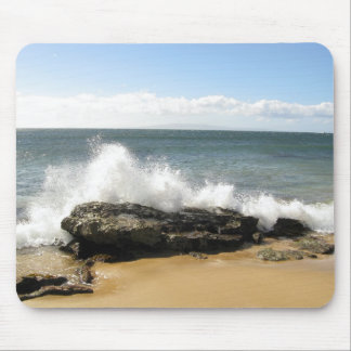 Water Splashing on Beach Ocean Hawaii Mouse Pad