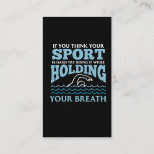 Water Sports Hobby Swimmer Swimming Business Card