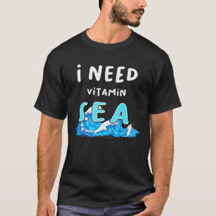 Water Sports Motive I Need Vitamin Sea Kiting Surf T-Shirt
