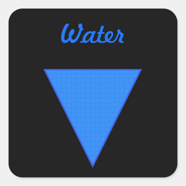 Water Square Sticker (Front)