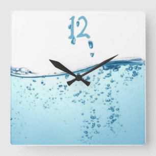 Water Square Wall Clock