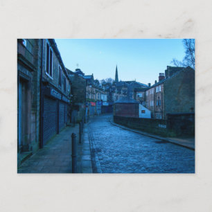 Water Street Todmorden - Cobbled Charm at Dusk Holiday Postcard