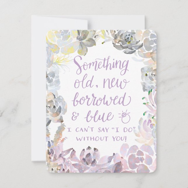 Water Succulents | Bridesmaid Card (Front)