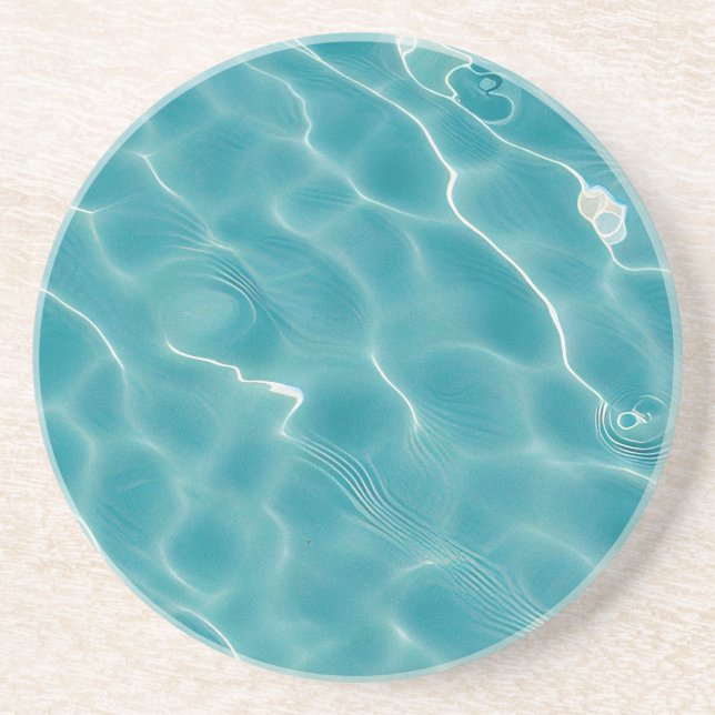 Water Surface (Style 5) Oil Painting Coaster (Front)
