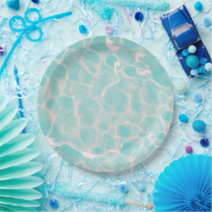 Water Surface (Style 7) Oil Painting Paper Plate