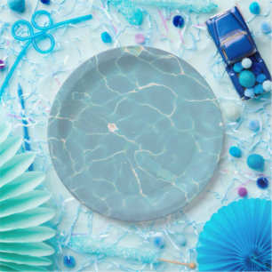 Water Surface (Style 9) Oil Painting Paper Plate