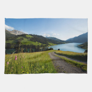 Water Swiss Alps Footpath Tea Towel