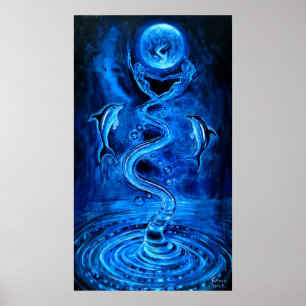 water the source of life on Earth Poster