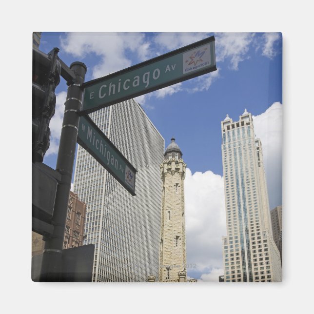 Water Tower, Chicago, Illinois, USA Magnet (Front)