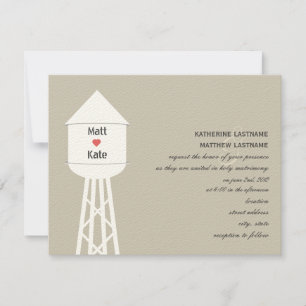 Water Tower Wedding Invitation