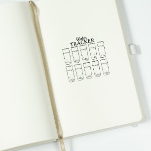 Water Tracker, Journal  Rubber Stamp