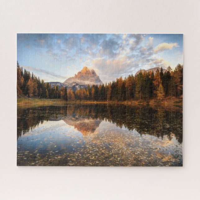 Water | Tre Cime Di Lavaredo Italy Jigsaw Puzzle (Horizontal)