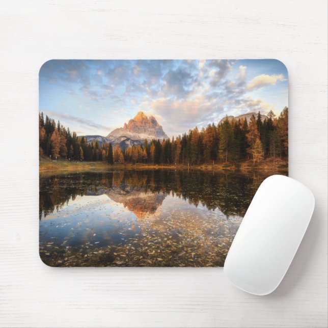 Water | Tre Cime Di Lavaredo Italy Mouse Mat (With Mouse)
