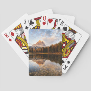 Water Tre Cime Di Lavaredo Italy Playing Cards