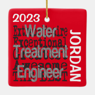 Water Treatment Engineer Extraordinaire CUSTOM Ceramic Ornament