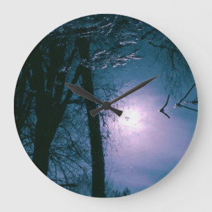 Water Trees Round (Large) Wall Clock