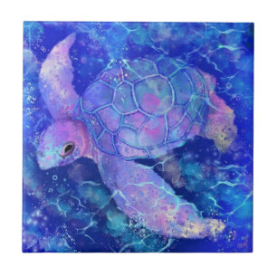 Water Turtle Ceramic Tile