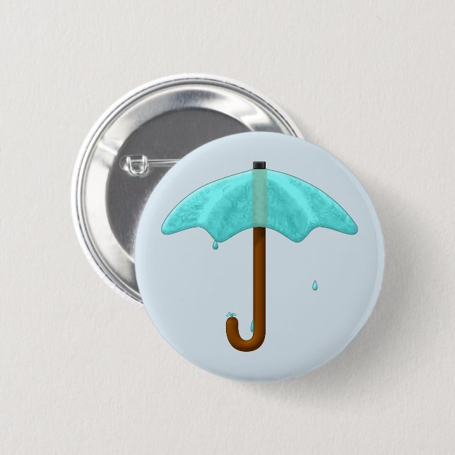 Water Umbrella 6 Cm Round Badge (Front & Back)